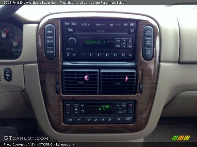 True Blue Metallic / Medium Parchment Beige 2003 Ford Explorer Eddie Bauer 4x4