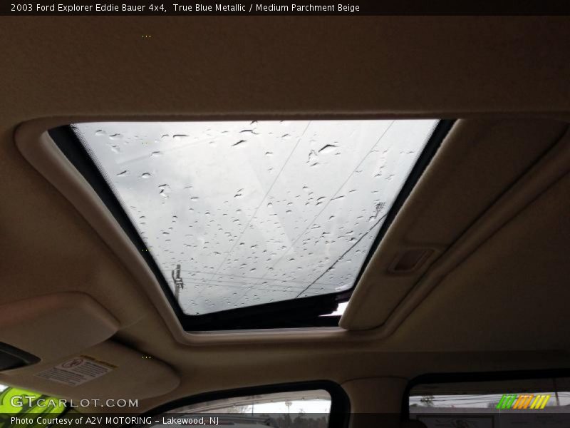 True Blue Metallic / Medium Parchment Beige 2003 Ford Explorer Eddie Bauer 4x4