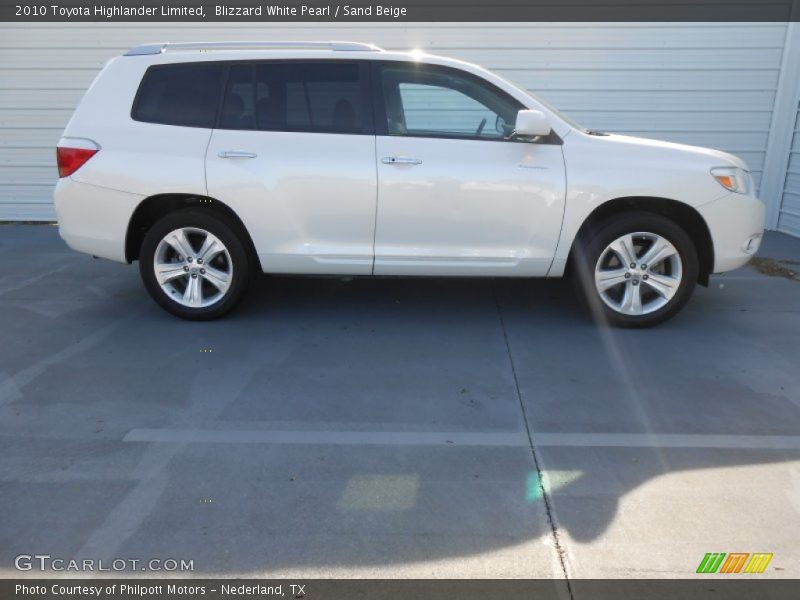 Blizzard White Pearl / Sand Beige 2010 Toyota Highlander Limited