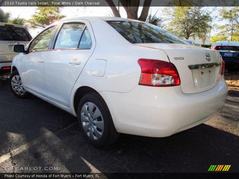 Polar White / Dark Charcoal 2010 Toyota Yaris Sedan