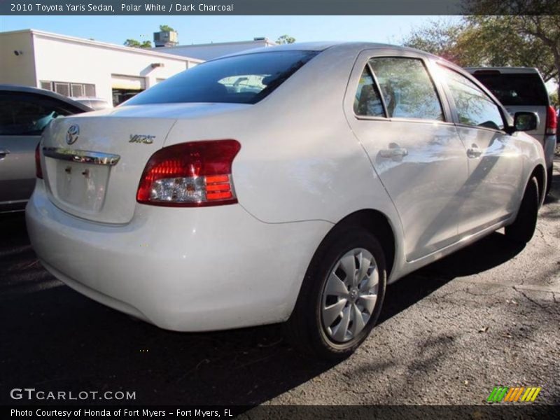 Polar White / Dark Charcoal 2010 Toyota Yaris Sedan