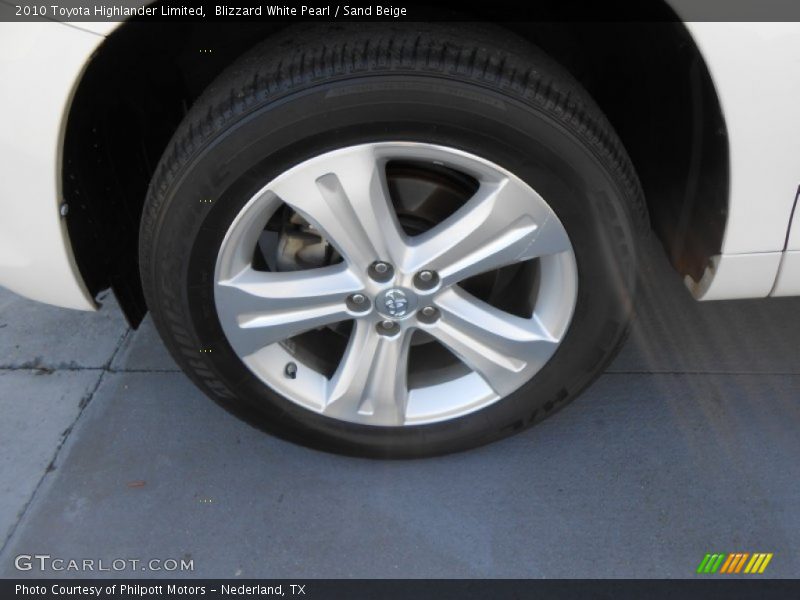 Blizzard White Pearl / Sand Beige 2010 Toyota Highlander Limited