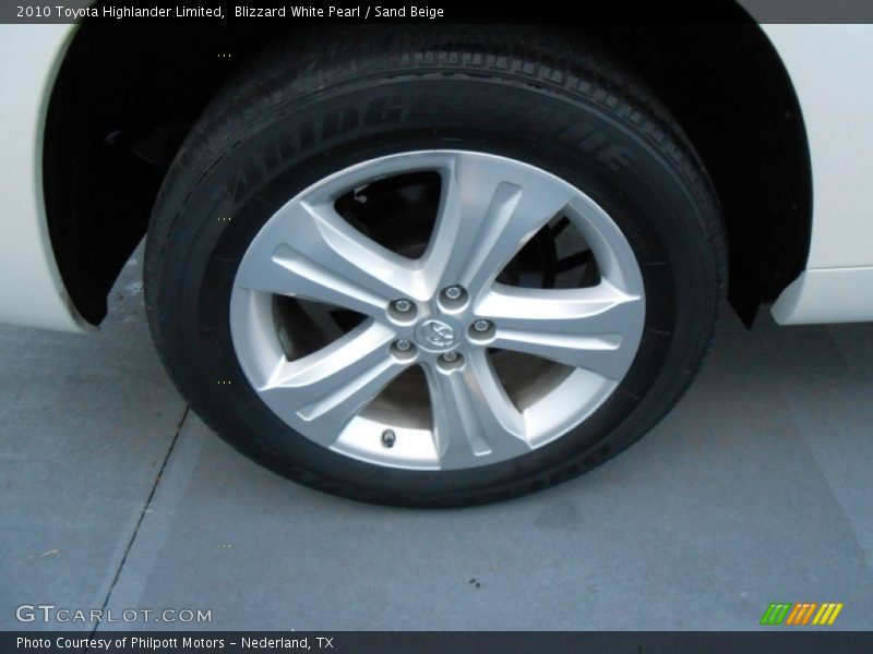 Blizzard White Pearl / Sand Beige 2010 Toyota Highlander Limited
