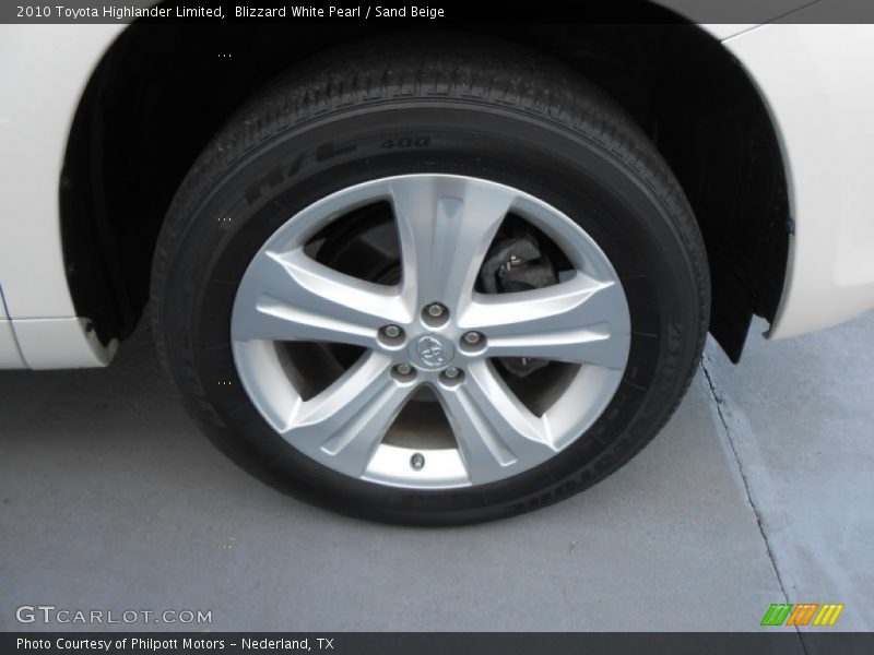 Blizzard White Pearl / Sand Beige 2010 Toyota Highlander Limited