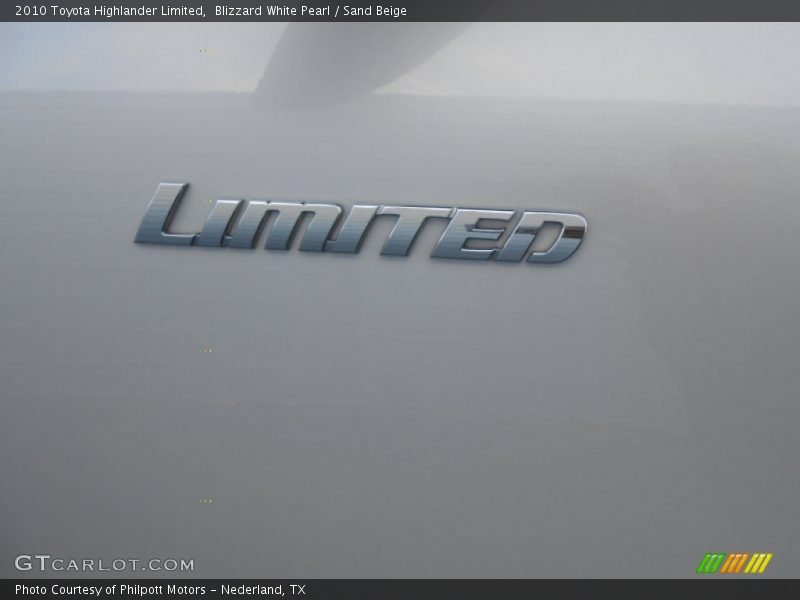 Blizzard White Pearl / Sand Beige 2010 Toyota Highlander Limited