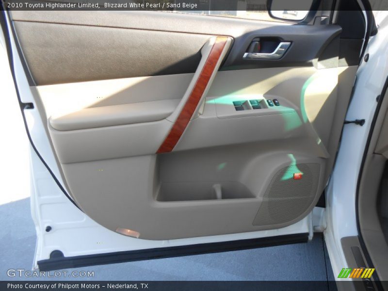 Blizzard White Pearl / Sand Beige 2010 Toyota Highlander Limited