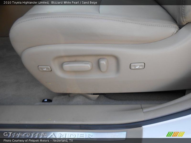 Blizzard White Pearl / Sand Beige 2010 Toyota Highlander Limited