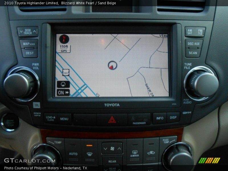 Blizzard White Pearl / Sand Beige 2010 Toyota Highlander Limited