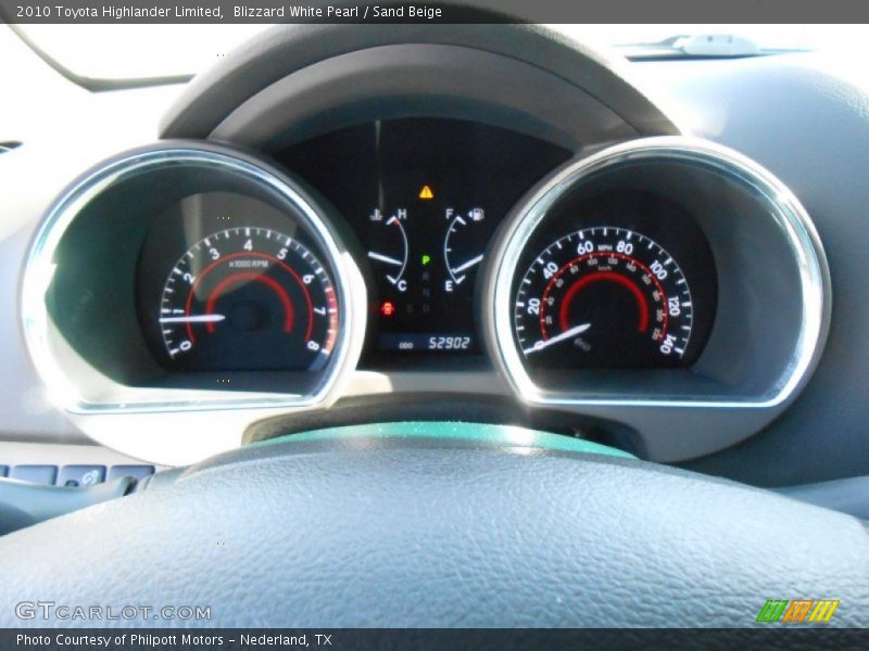 Blizzard White Pearl / Sand Beige 2010 Toyota Highlander Limited