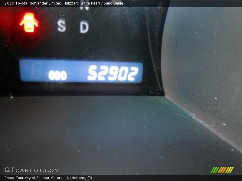 Blizzard White Pearl / Sand Beige 2010 Toyota Highlander Limited