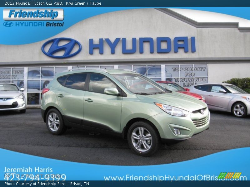 Kiwi Green / Taupe 2013 Hyundai Tucson GLS AWD