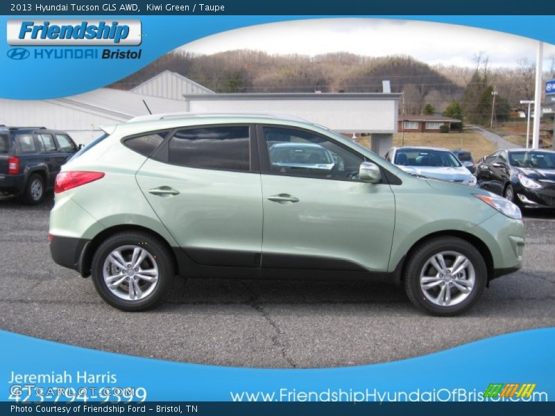 Kiwi Green / Taupe 2013 Hyundai Tucson GLS AWD