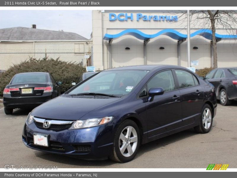 Royal Blue Pearl / Black 2011 Honda Civic LX-S Sedan