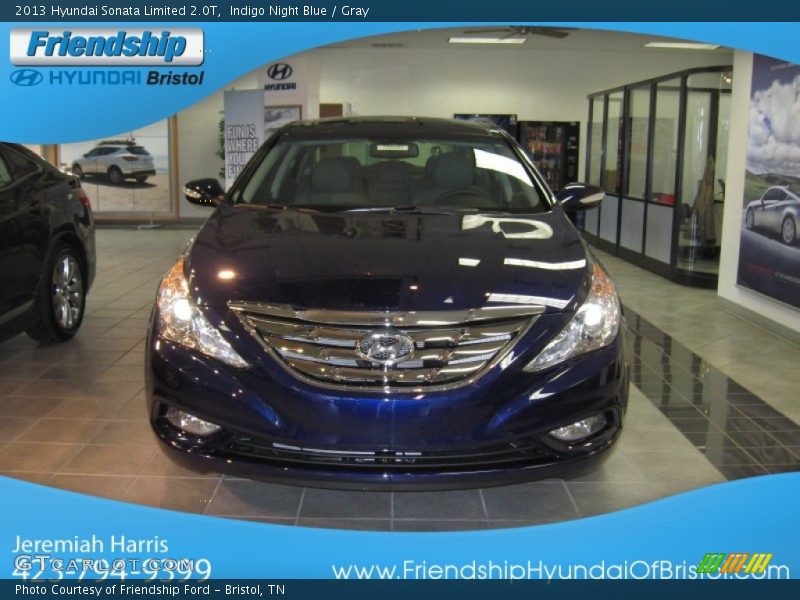 Indigo Night Blue / Gray 2013 Hyundai Sonata Limited 2.0T