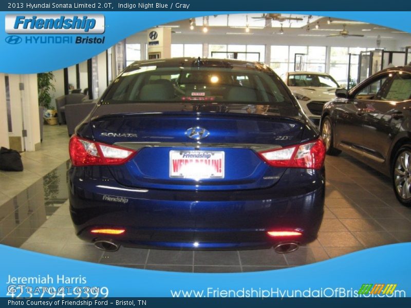 Indigo Night Blue / Gray 2013 Hyundai Sonata Limited 2.0T