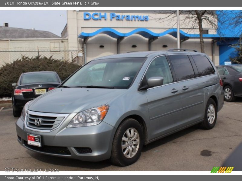Slate Green Metallic / Gray 2010 Honda Odyssey EX