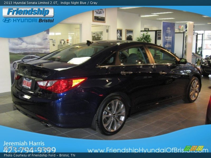 Indigo Night Blue / Gray 2013 Hyundai Sonata Limited 2.0T