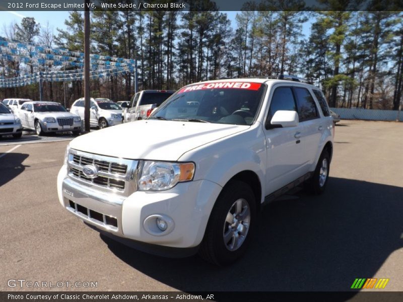 White Suede / Charcoal Black 2012 Ford Escape Limited V6