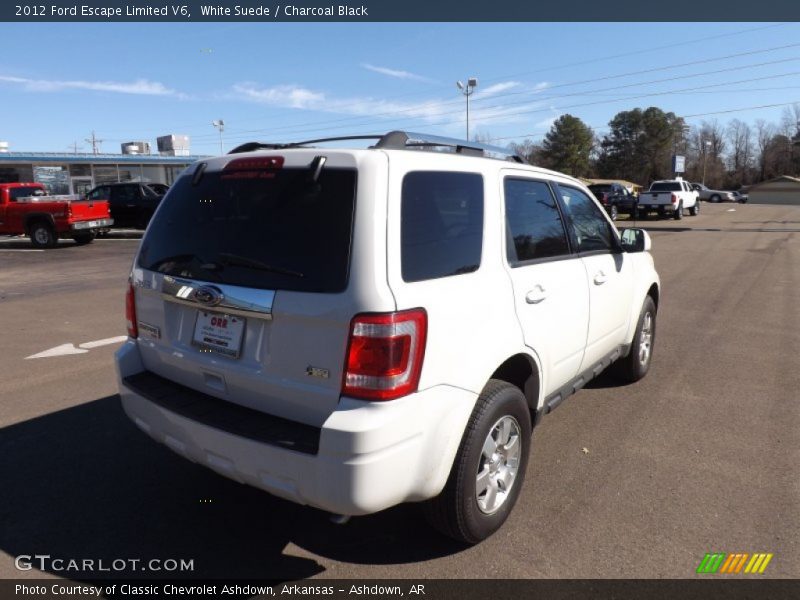 White Suede / Charcoal Black 2012 Ford Escape Limited V6