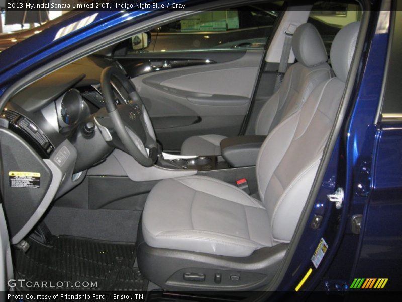 Indigo Night Blue / Gray 2013 Hyundai Sonata Limited 2.0T