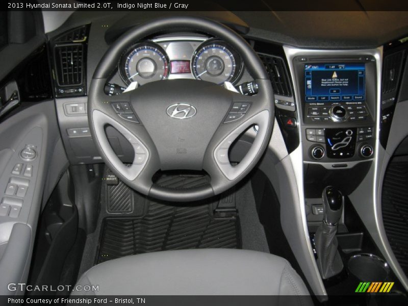 Indigo Night Blue / Gray 2013 Hyundai Sonata Limited 2.0T
