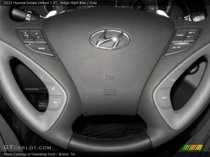 Indigo Night Blue / Gray 2013 Hyundai Sonata Limited 2.0T