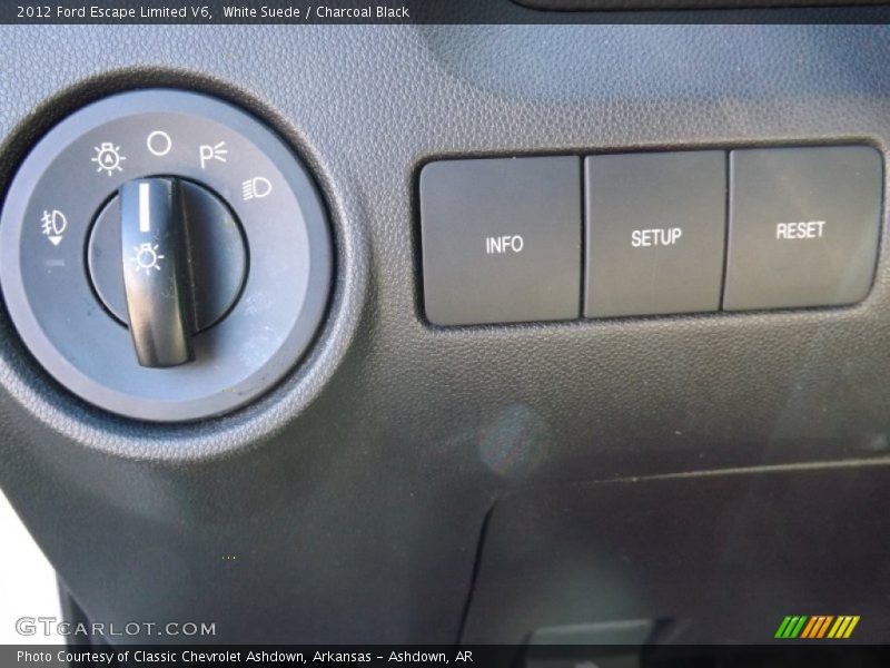 White Suede / Charcoal Black 2012 Ford Escape Limited V6