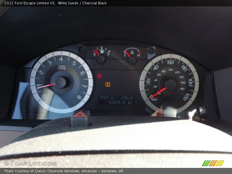 White Suede / Charcoal Black 2012 Ford Escape Limited V6
