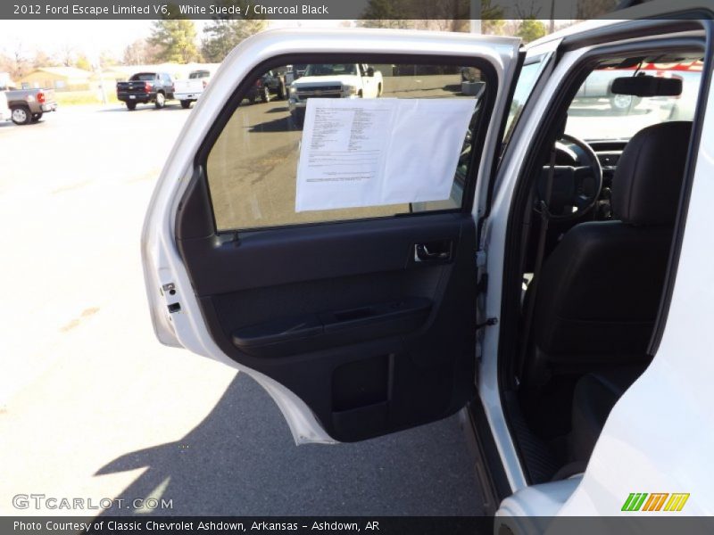 White Suede / Charcoal Black 2012 Ford Escape Limited V6