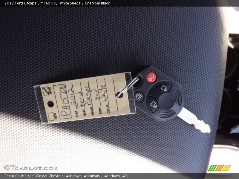 White Suede / Charcoal Black 2012 Ford Escape Limited V6