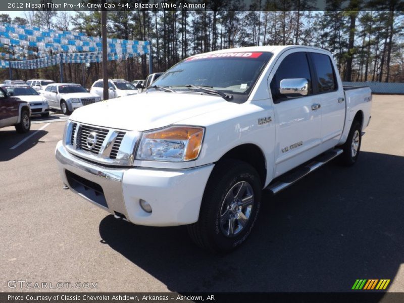 Blizzard White / Almond 2012 Nissan Titan Pro-4X Crew Cab 4x4