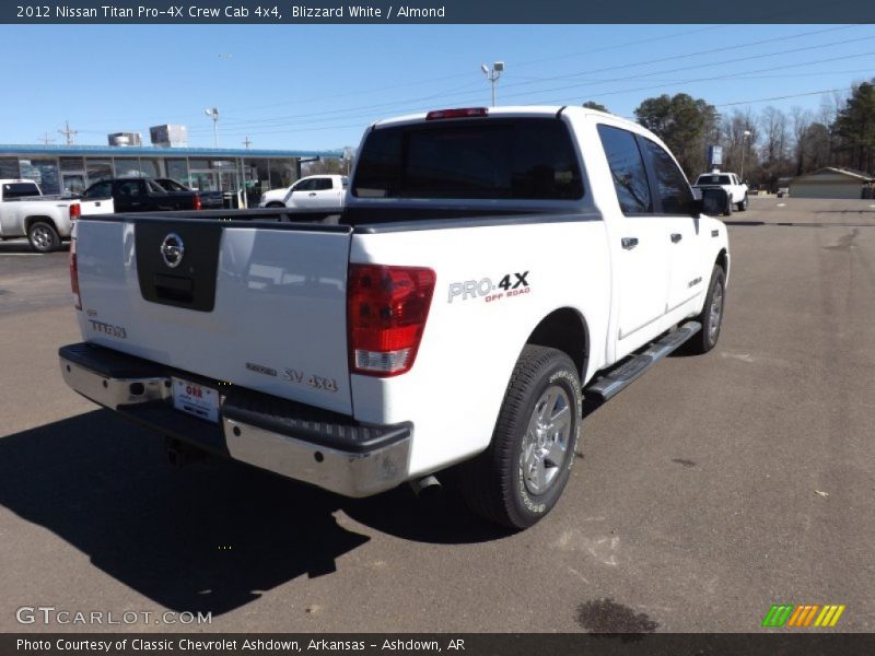 Blizzard White / Almond 2012 Nissan Titan Pro-4X Crew Cab 4x4