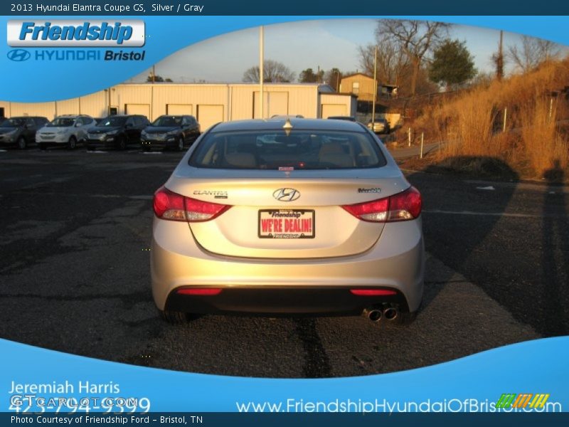 Silver / Gray 2013 Hyundai Elantra Coupe GS