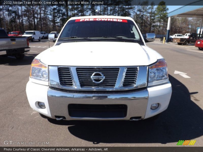 Blizzard White / Almond 2012 Nissan Titan Pro-4X Crew Cab 4x4