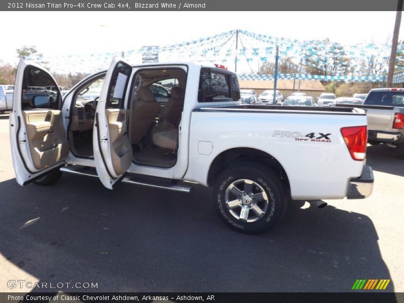 Blizzard White / Almond 2012 Nissan Titan Pro-4X Crew Cab 4x4