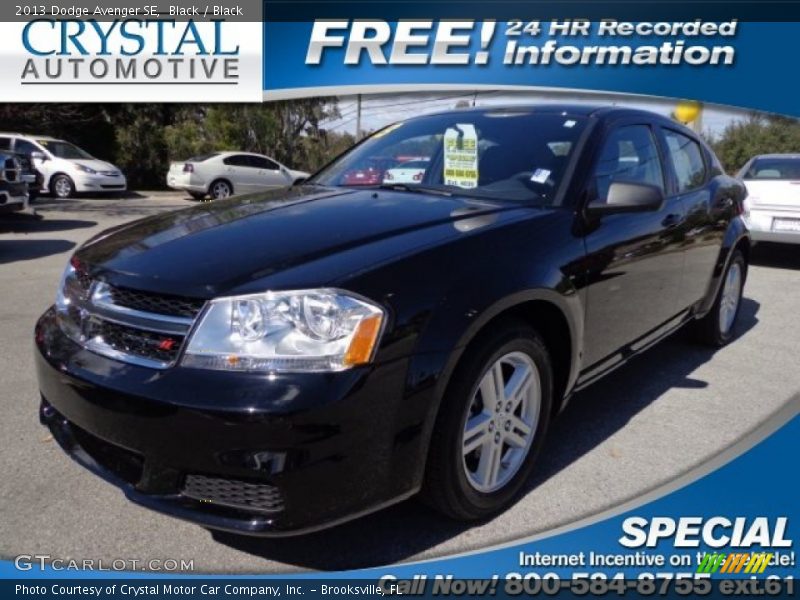 Black / Black 2013 Dodge Avenger SE