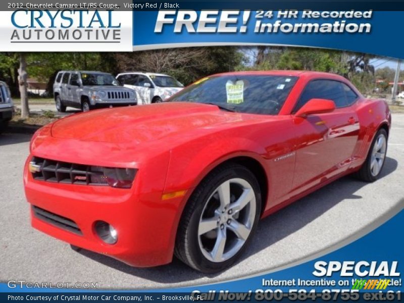 Victory Red / Black 2012 Chevrolet Camaro LT/RS Coupe