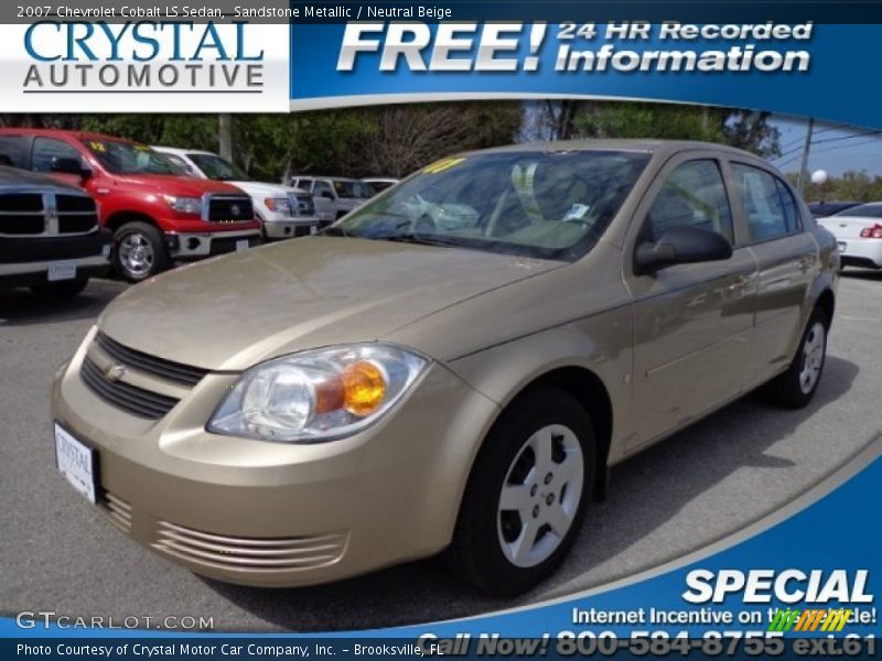 Sandstone Metallic / Neutral Beige 2007 Chevrolet Cobalt LS Sedan