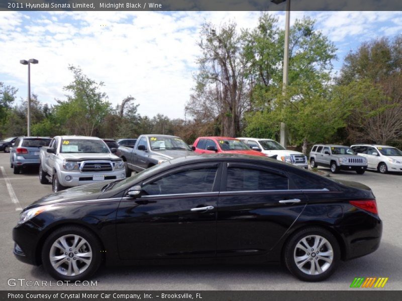 Midnight Black / Wine 2011 Hyundai Sonata Limited