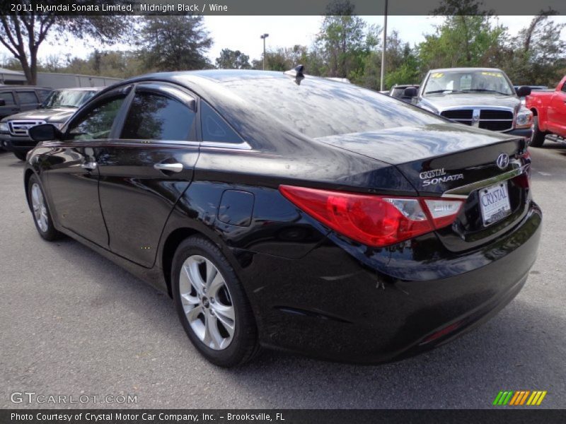 Midnight Black / Wine 2011 Hyundai Sonata Limited