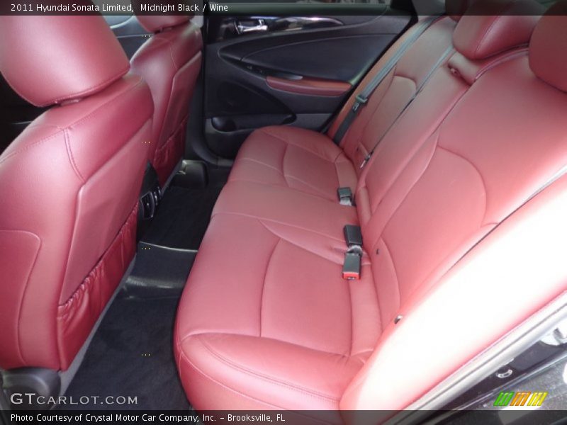 Midnight Black / Wine 2011 Hyundai Sonata Limited