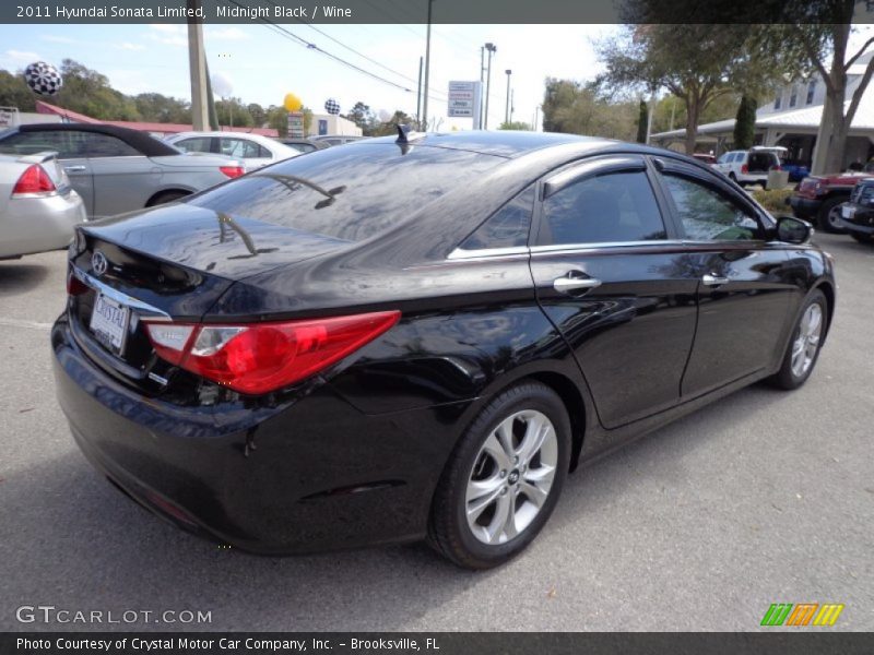 Midnight Black / Wine 2011 Hyundai Sonata Limited