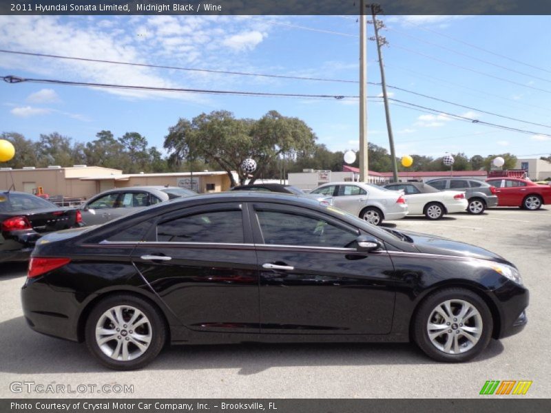 Midnight Black / Wine 2011 Hyundai Sonata Limited