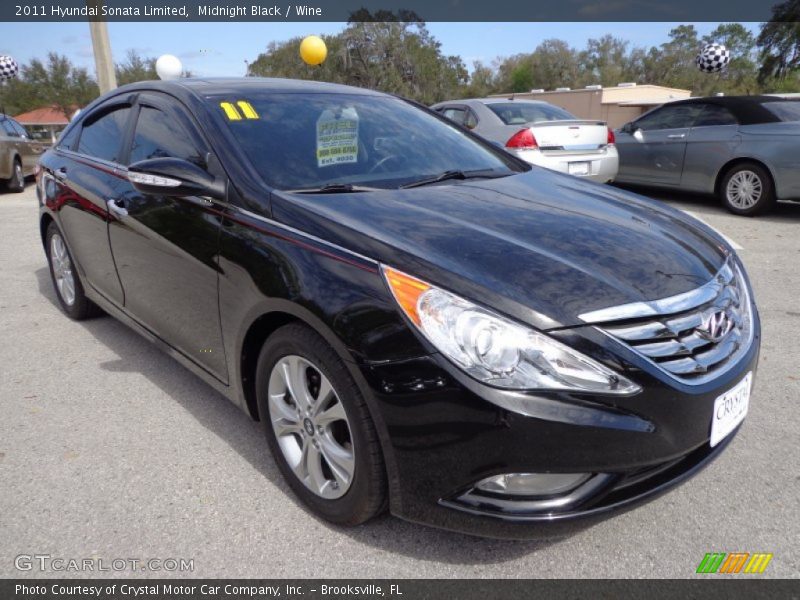 Midnight Black / Wine 2011 Hyundai Sonata Limited
