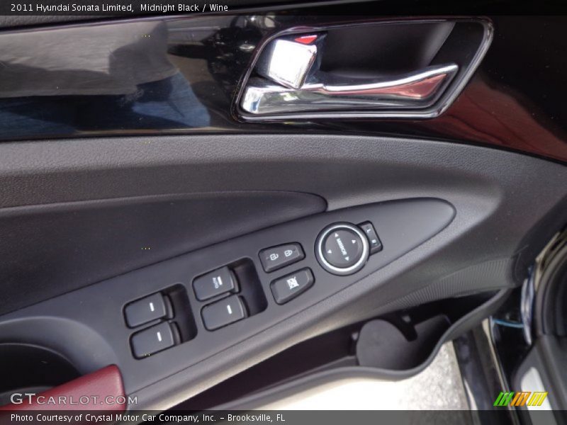 Midnight Black / Wine 2011 Hyundai Sonata Limited