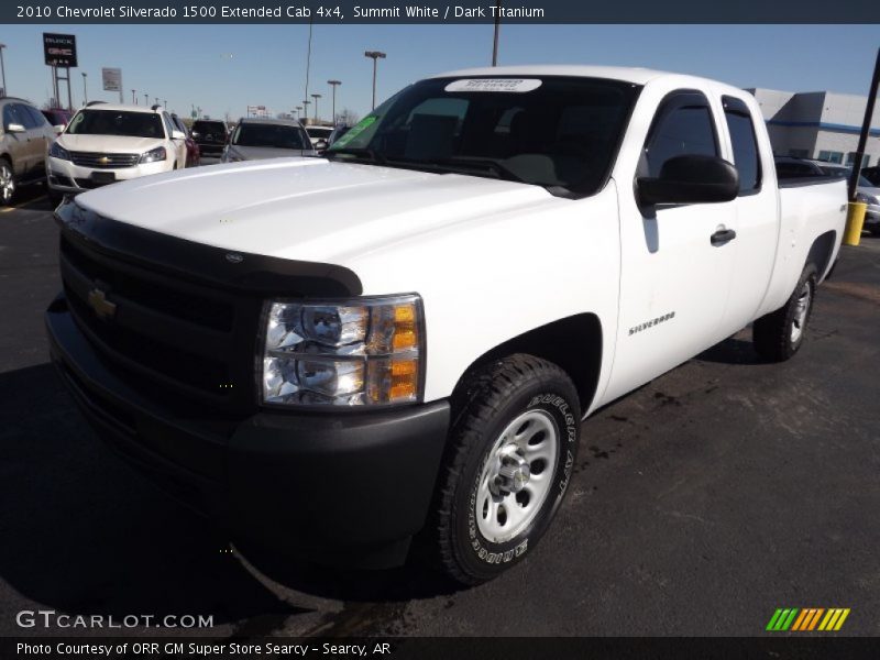 Summit White / Dark Titanium 2010 Chevrolet Silverado 1500 Extended Cab 4x4