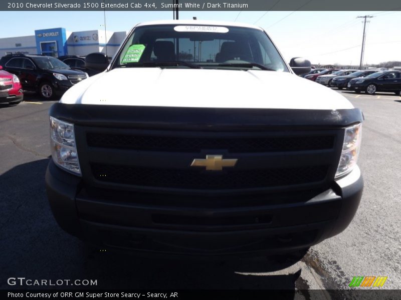 Summit White / Dark Titanium 2010 Chevrolet Silverado 1500 Extended Cab 4x4