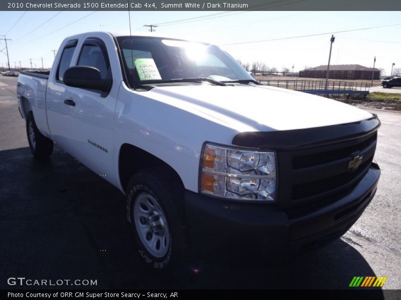 Summit White / Dark Titanium 2010 Chevrolet Silverado 1500 Extended Cab 4x4