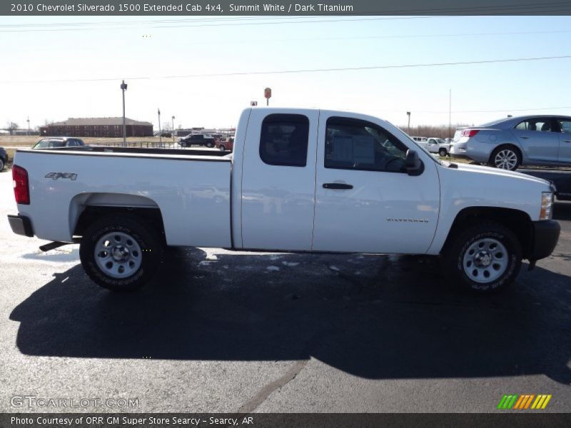 Summit White / Dark Titanium 2010 Chevrolet Silverado 1500 Extended Cab 4x4