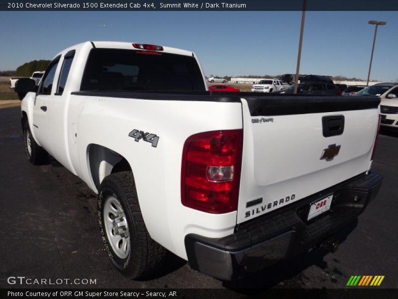 Summit White / Dark Titanium 2010 Chevrolet Silverado 1500 Extended Cab 4x4